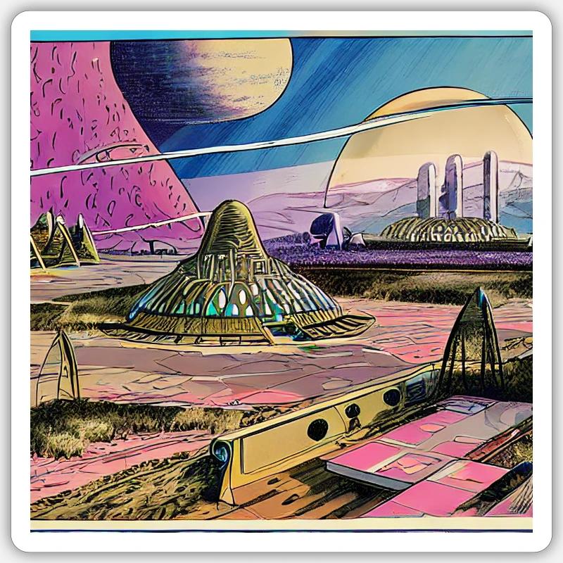 utopia - Sticker Größe S (10 x 10 cm) - Mattweiß