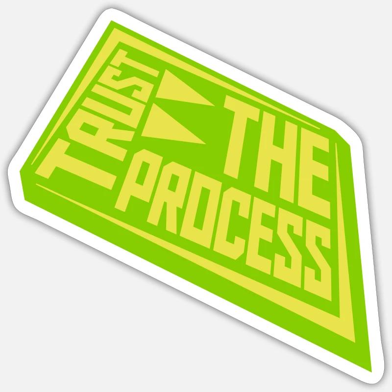 faire confiance au processus Devis - Sticker taille S (10 x 10 cm) - blanc mat