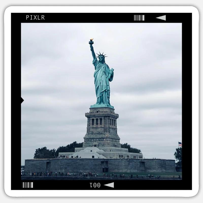 Statue - Sticker taille S (10 x 10 cm) - blanc mat
