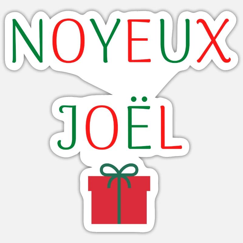Pull de Noël marrant - Sticker taille S (10 x 10 cm) - blanc mat