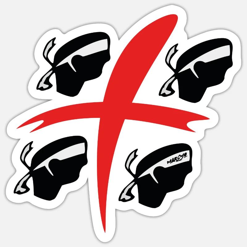 4 Mori Stil 2.0 - Sticker Größe S (10 x 10 cm) - Mattweiß