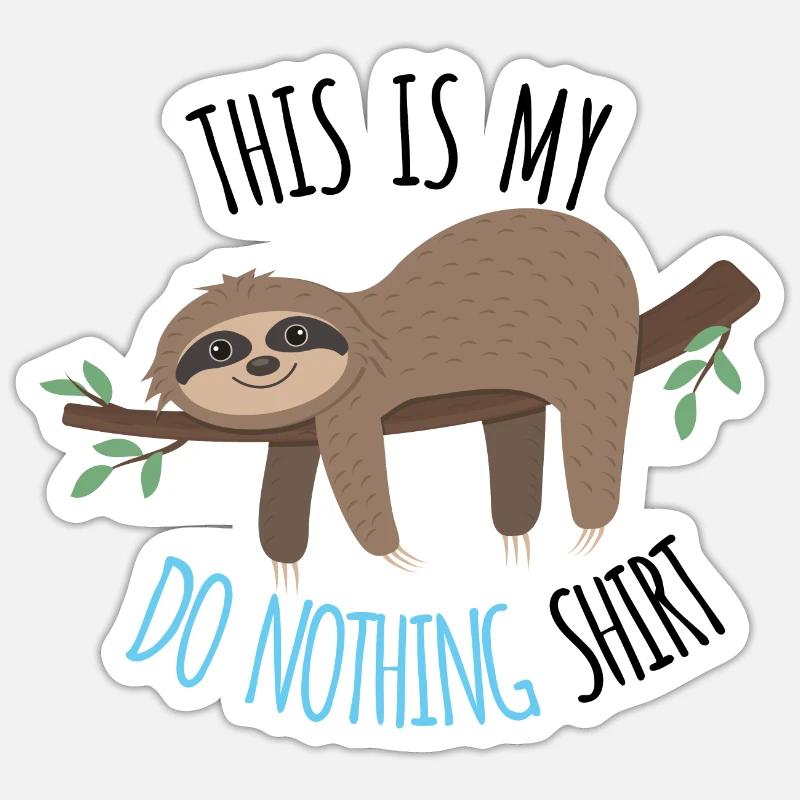 Do Nothing Crew - Sticker Größe S (10 x 10 cm) - Mattweiß