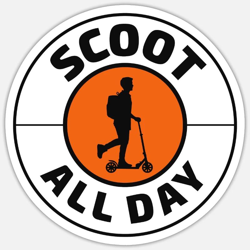 Electric Scooter Driver Motorized E-Scooter Sticker size S (10 x 10 cm)