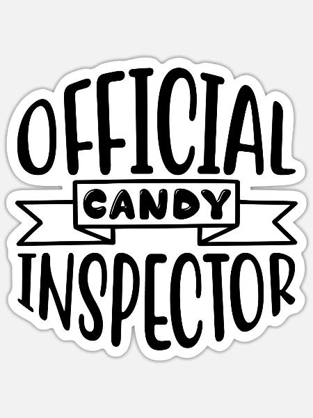 Official Candy Inspector - Sticker Größe S (10 x 10 cm) - Mattweiß