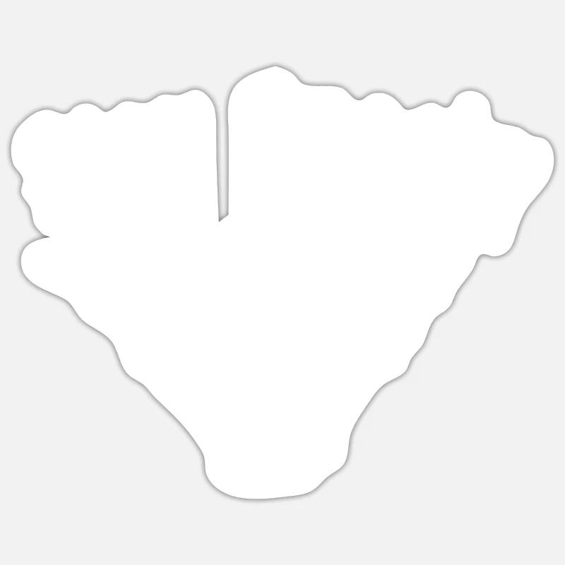 Restez effrayant - Sticker taille S (10 x 10 cm) - blanc mat