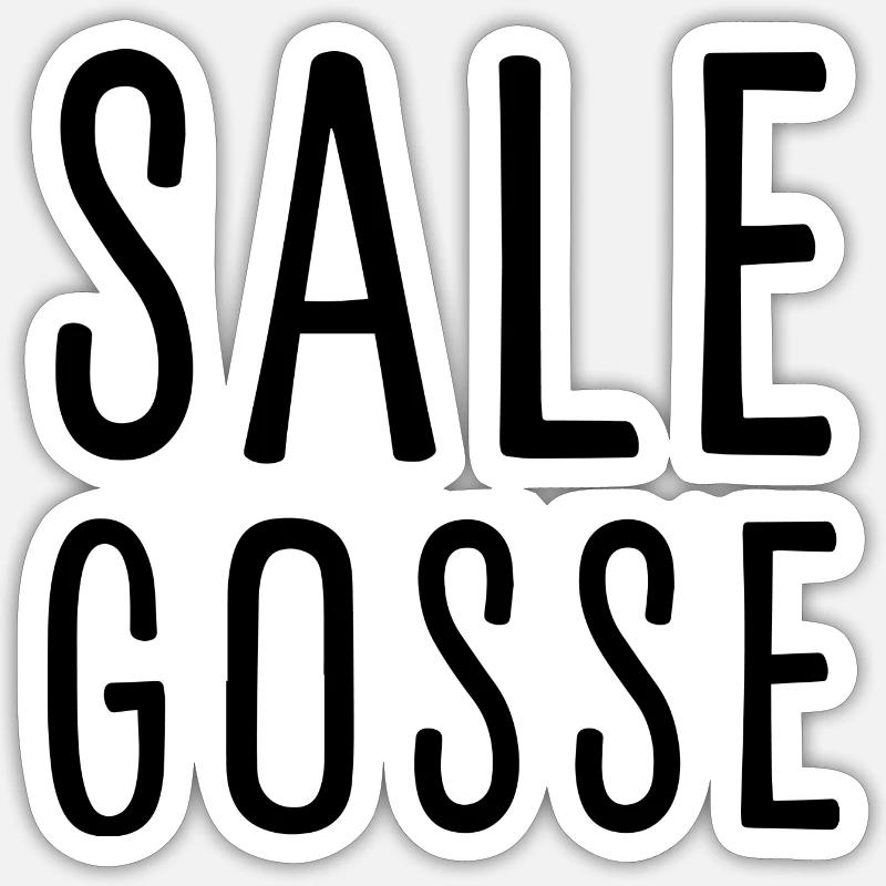 Dreckiges Kind - Sticker Größe S (10 x 10 cm) - Mattweiß