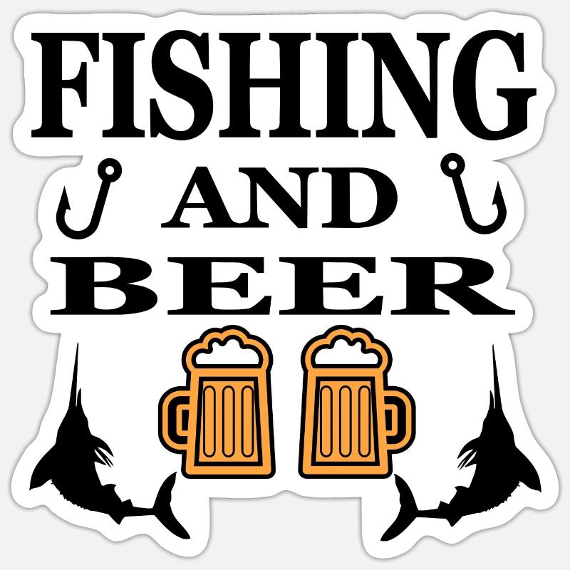 Angling - Sticker size S (10 x 10 cm) - white matte