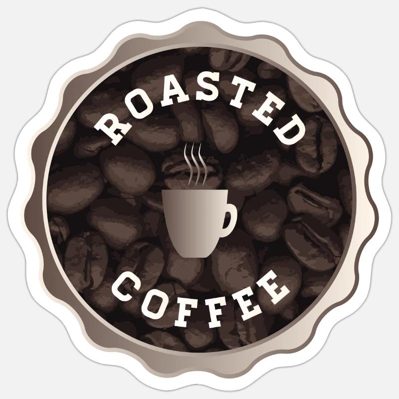 Roasted Coffee Sign Sticker size S (10 x 10 cm)