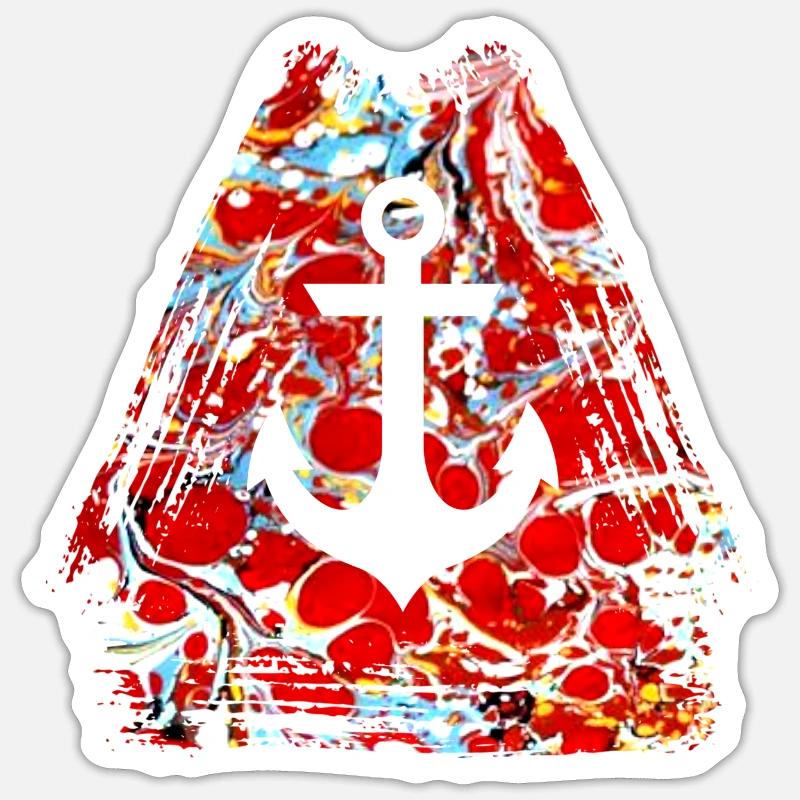 ancre e 251 - Sticker taille S (10 x 10 cm) - blanc mat
