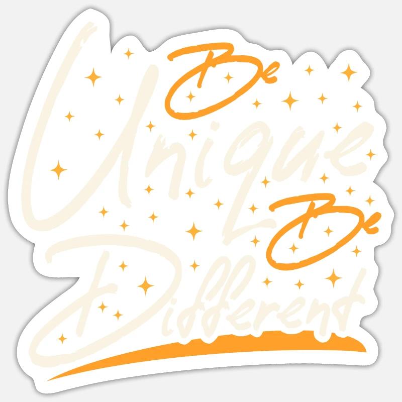 Be Unique Be Different - Sticker size S (10 x 10 cm) - white matte
