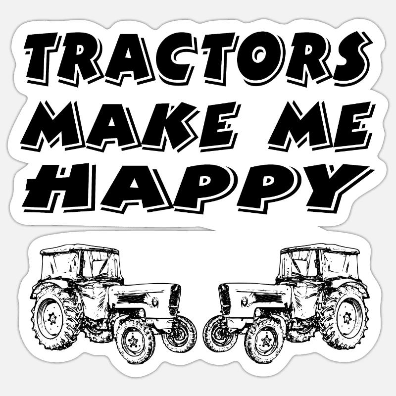 Tractor - Sticker size S (10 x 10 cm) - white matte