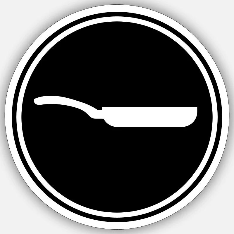 Icône Pan - Sticker taille S (10 x 10 cm) - blanc mat
