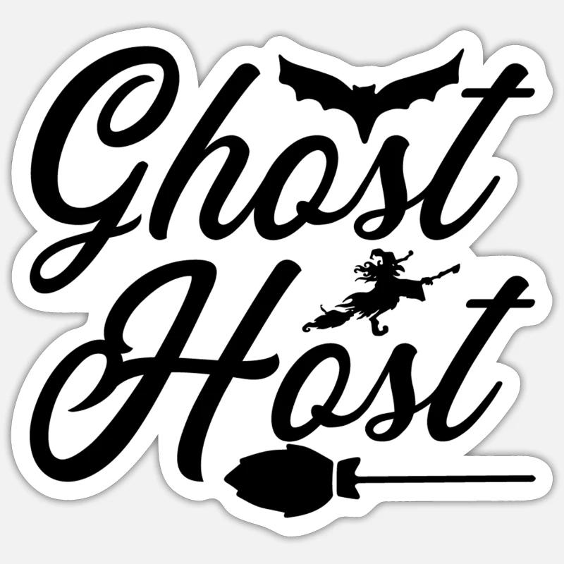 Ghost Host - Sticker Größe S (10 x 10 cm) - Mattweiß