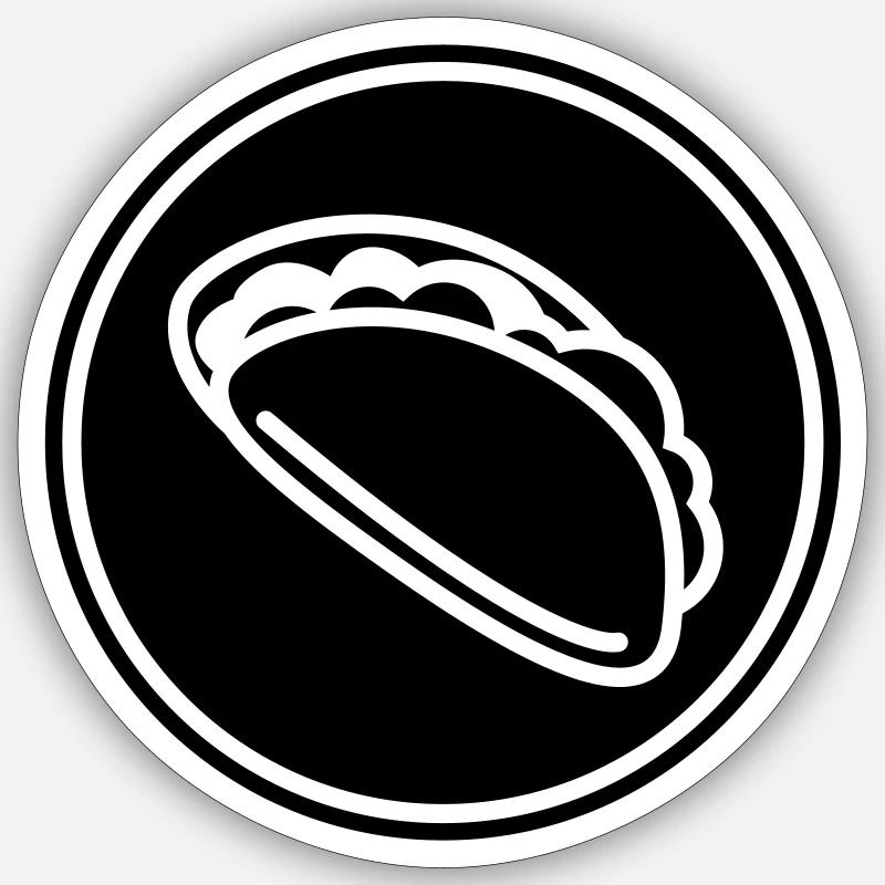 Burrito Symbol - Sticker size S (10 x 10 cm) - white matte