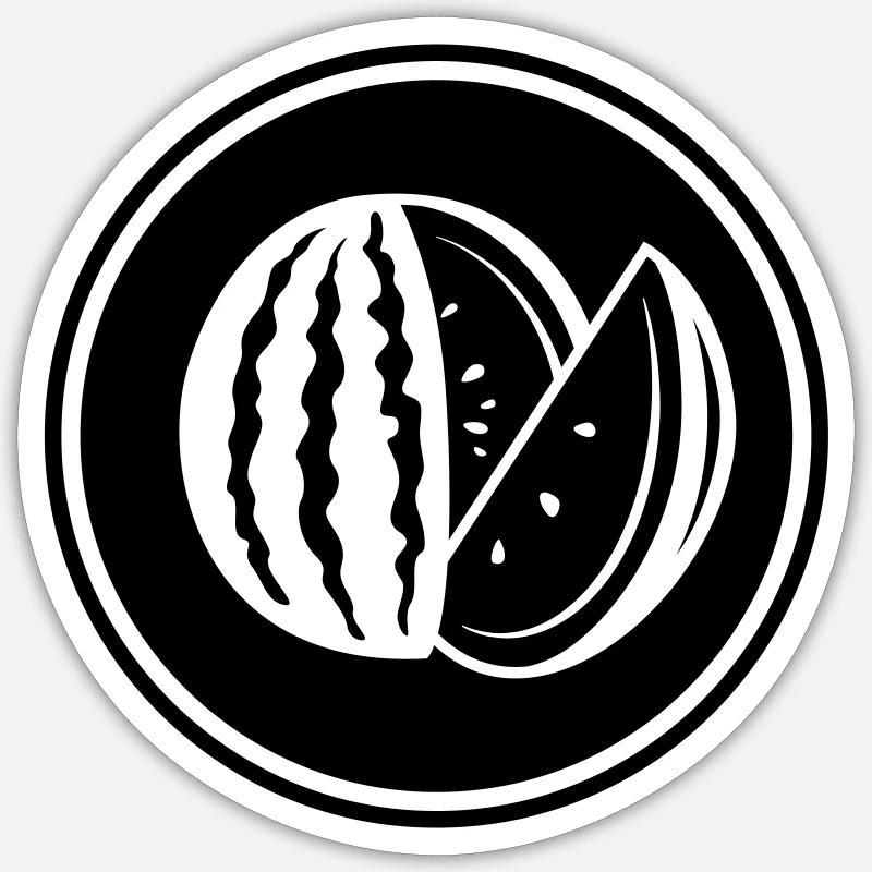Melon fruit - Sticker size S (10 x 10 cm) - white matte