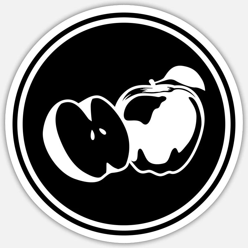 Apfel icon vitamine Sticker Größe S (10 x 10 cm)