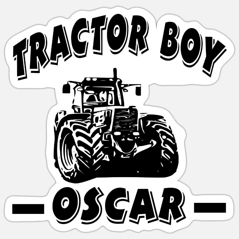 Traktor - Sticker Größe S (10 x 10 cm) - Mattweiß