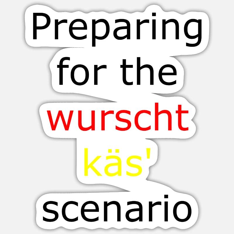 worst case scenario - Sticker size S (10 x 10 cm) - white matte