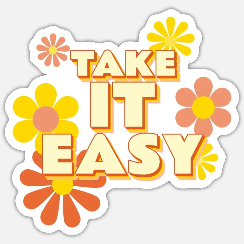 Take it Easy Sticker size S (10 x 10 cm)