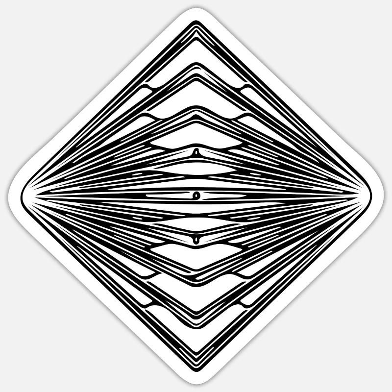 Geometric Vintage Triangle Pattern Sticker size S (10 x 10 cm)