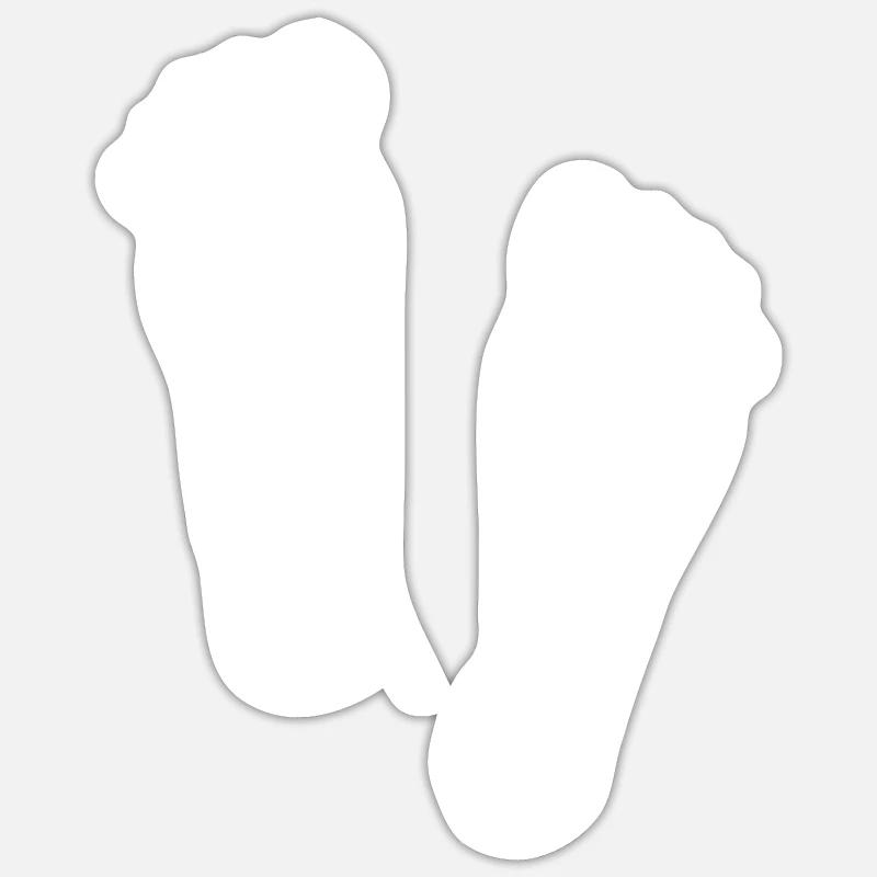 Footprints in the sand - Sticker size S (10 x 10 cm) - white matte