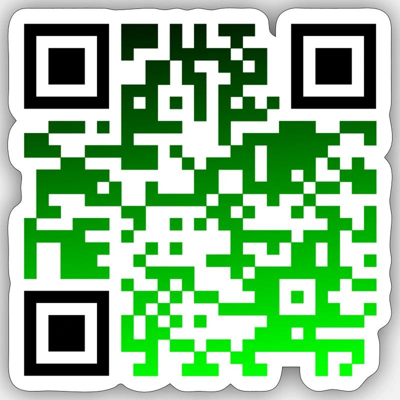schwarz-giftgrün - Sticker Größe S (10 x 10 cm) - Mattweiß