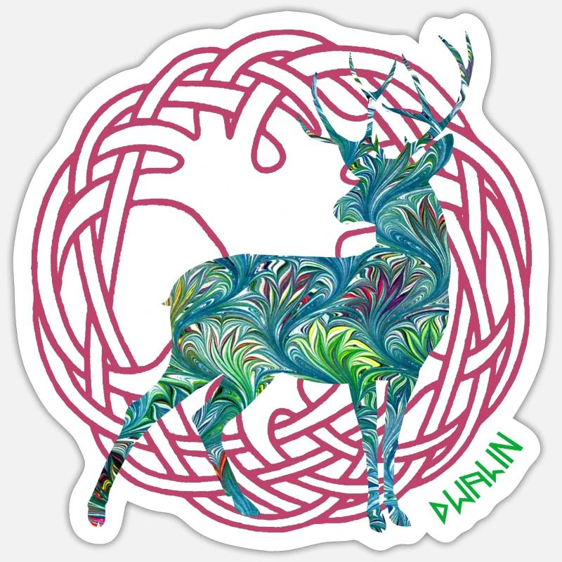 hirsch dwalin e 115 - Sticker size S (10 x 10 cm) - white matte