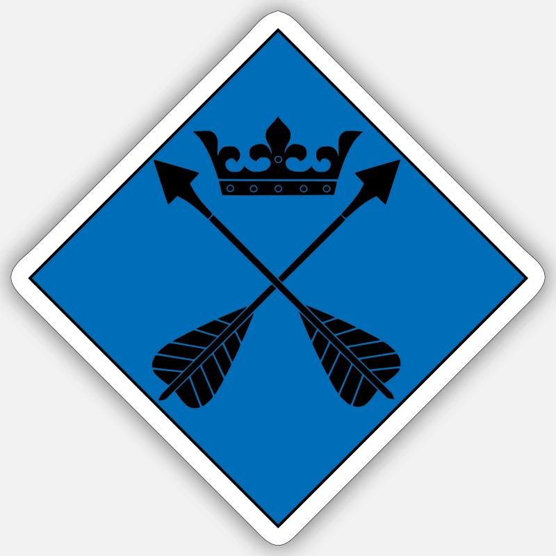 Dalarna - Sticker Größe S (10 x 10 cm) - Mattweiß