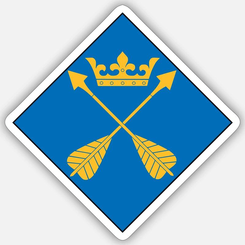 Dalarna - Sticker Größe S (10 x 10 cm) - Mattweiß