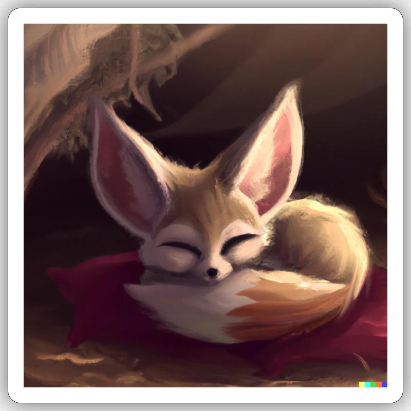 Fennek Desert Fox - Sticker size S (10 x 10 cm) - white matte