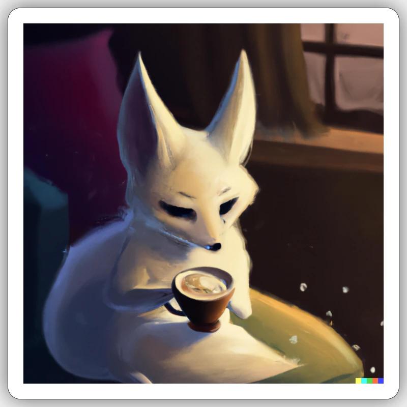 Fennek Desert Fox - Sticker size S (10 x 10 cm) - white matte