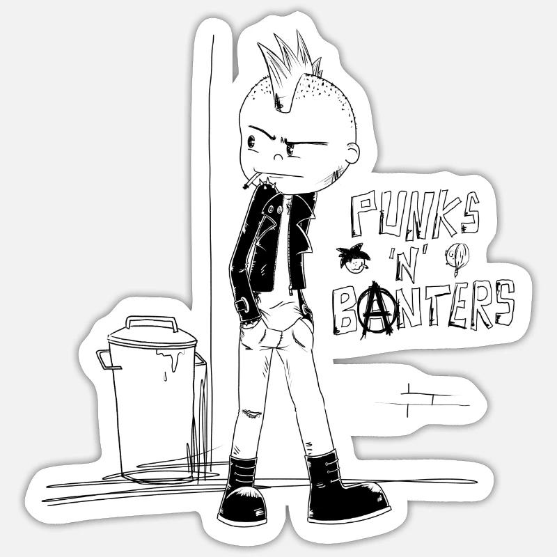 Encre bâtarde - Sticker taille S (10 x 10 cm) - blanc mat