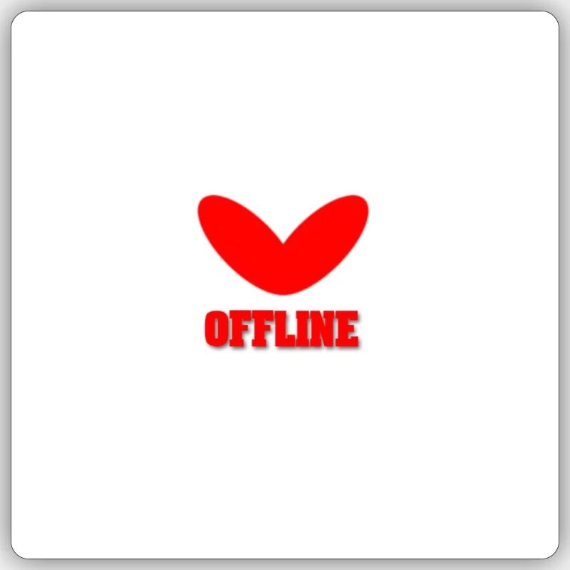 Offline 1st Collection - Sticker Größe S (10 x 10 cm) - Mattweiß