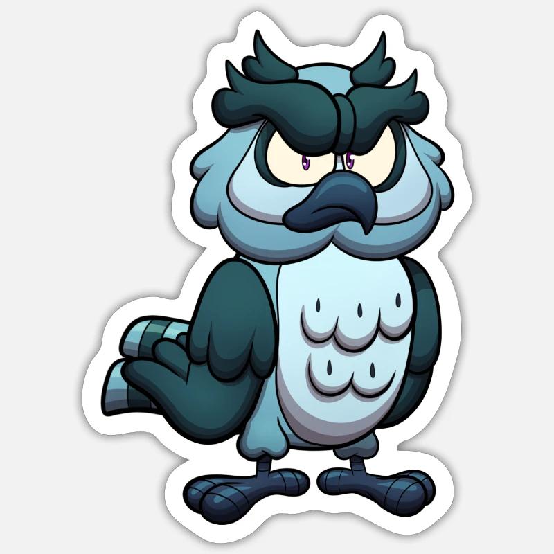 Böse Eule Sticker Größe S (10 x 10 cm)