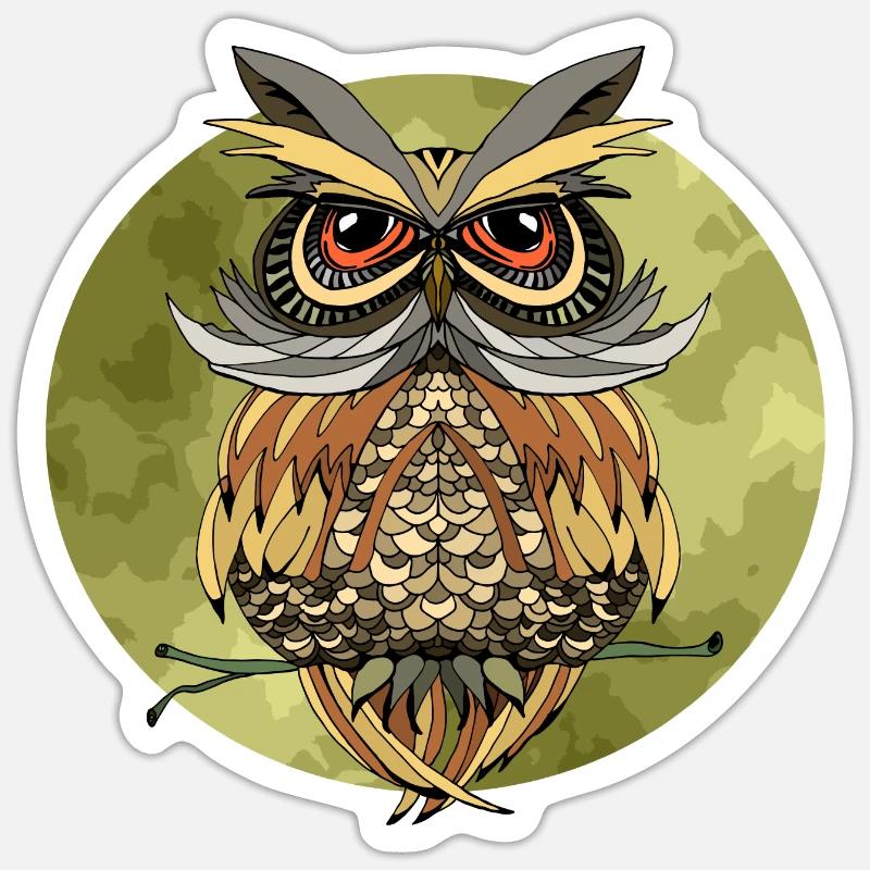 Vogel - Sticker Größe S (10 x 10 cm) - Mattweiß