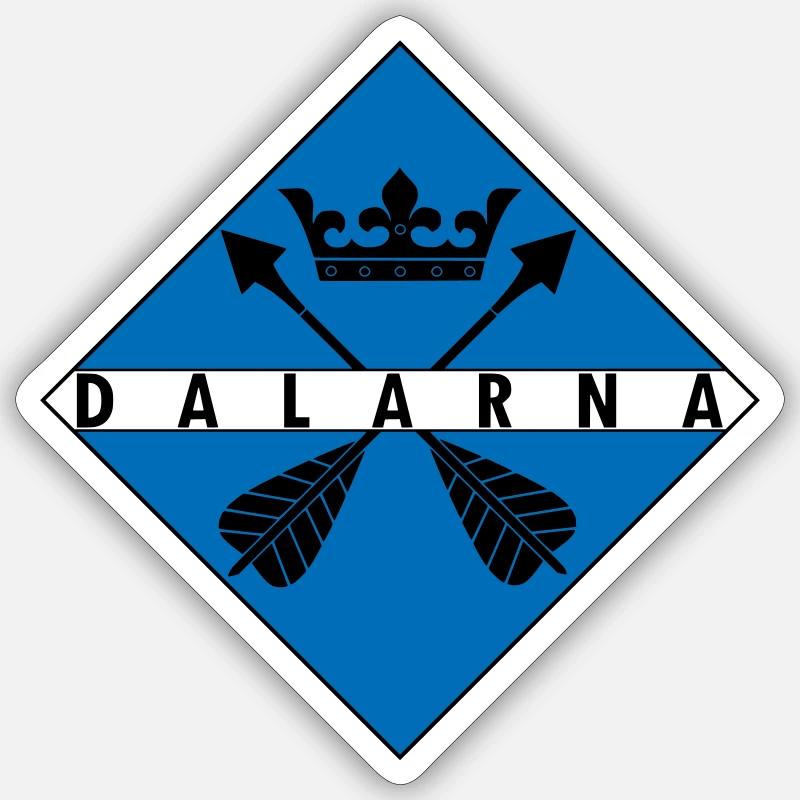 Dalarna - Sticker size S (10 x 10 cm) - white matte