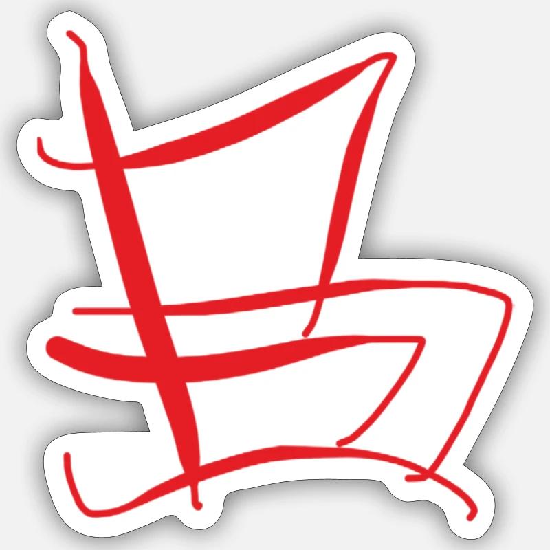 Abstract B - Sticker size S (10 x 10 cm) - white matte