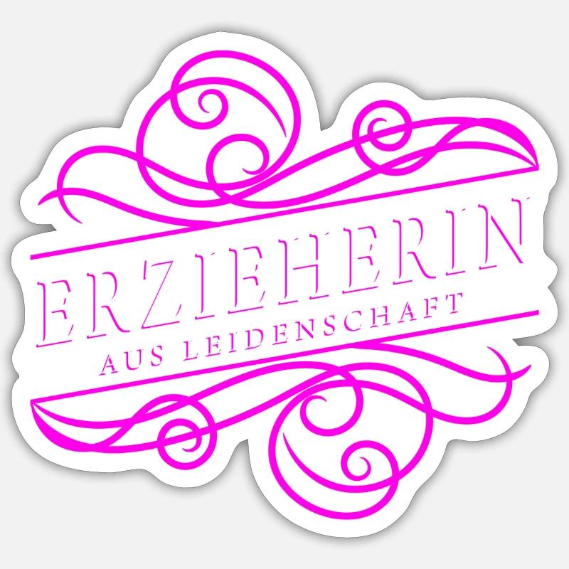 Educator with passion - Sticker size S (10 x 10 cm) - white matte