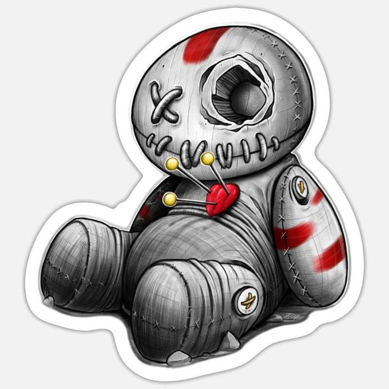 CHARIVARI Puppet - Sticker size S (10 x 10 cm) - white matte