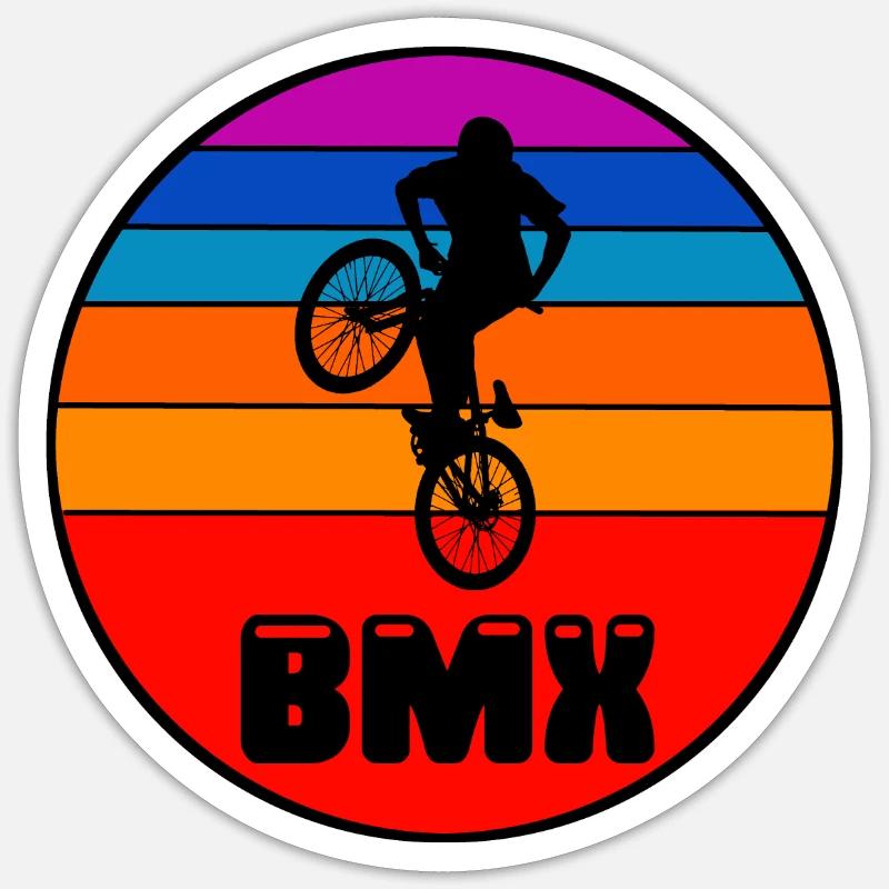 bmx - Sticker size S (10 x 10 cm) - white matte