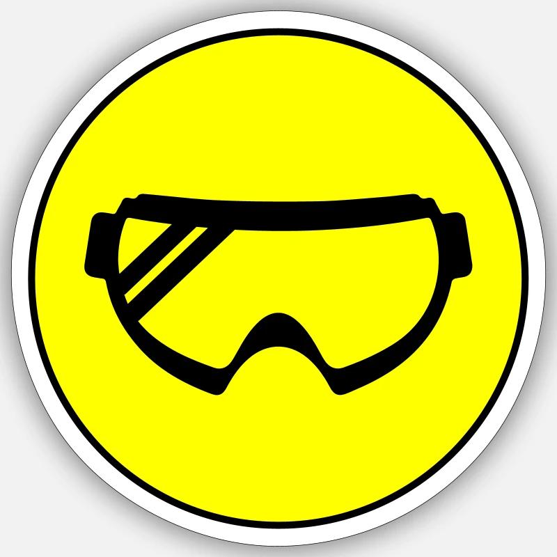 Skibrille icon - Sticker Größe S (10 x 10 cm) - Mattweiß