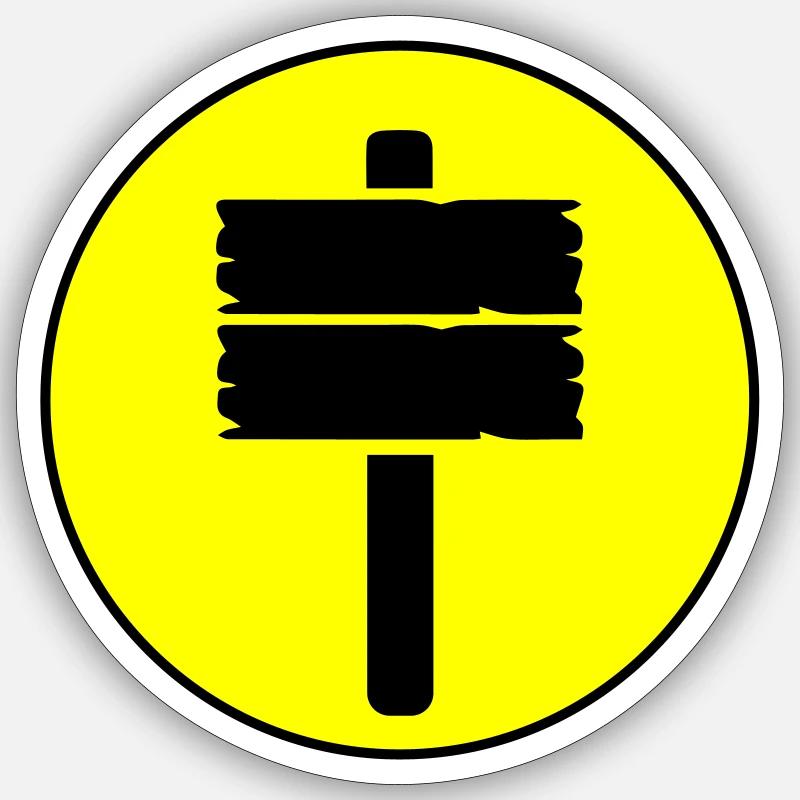 Wegweiser icon - Sticker Größe S (10 x 10 cm) - Mattweiß
