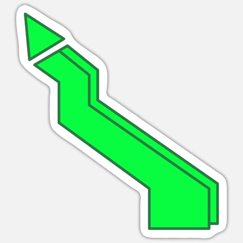 Vert flash Sticker taille S (10 x 10 cm)