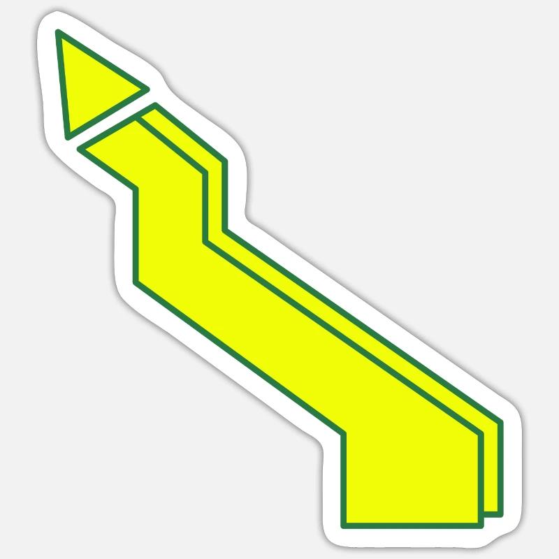 Blitz gelb - Sticker Größe S (10 x 10 cm) - Mattweiß