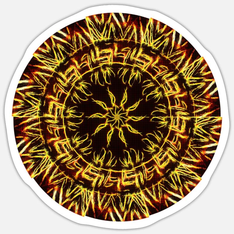 Mandala - Sticker taille S (10 x 10 cm) - blanc mat