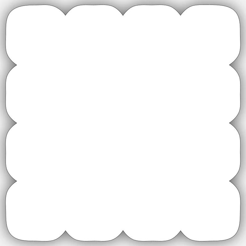 Pattern rounded squares - Sticker size S (10 x 10 cm) - white matte