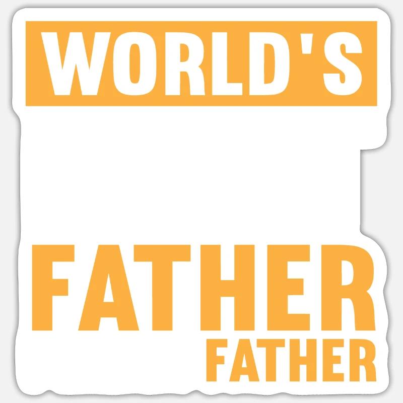 Weltweit bester Farter Mid-Range Dad- Funny Dads Sticker Größe S (10 x 10 cm)