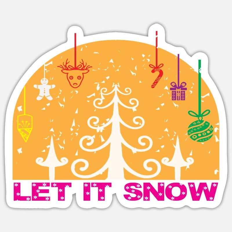 Let it Snow - Sticker size S (10 x 10 cm) - white matte