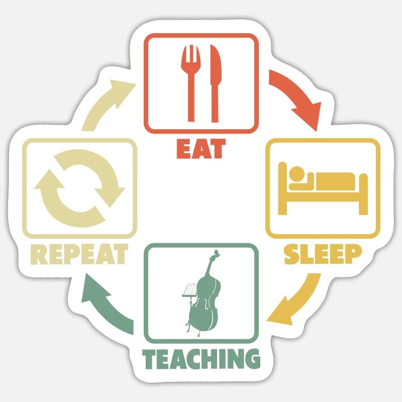 Professeur de violoncelle Professeur de violoncelle Professeur de violon Sticker taille S (10 x 10 cm)