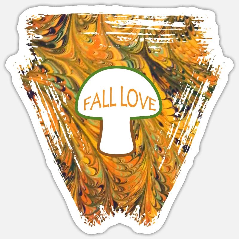 champignon e 116 - Sticker taille S (10 x 10 cm) - blanc mat
